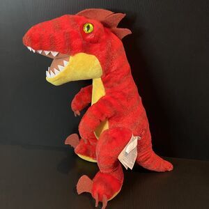Build A Bear Red Dinosaur Velociraptor Raptor‎ TREX Plush BABW 19"